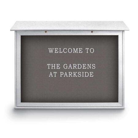 United Visual Products Indoor Enclosed Combo Board, 48"x36", White Frame/White Porcelain & Cork UVCB4836W-WHTPORC-CORK
